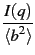 $\displaystyle {\frac{{I(q)}}{{\displaystyle{\langle b^{2} \rangle}}}}$