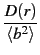 $\displaystyle {\frac{{D(r)}}{{\langle b^{2} \rangle}}}$