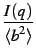 $displaystyle {frac{{I(q)}}{{displaystyle{langle b^{2} rangle}}}}$