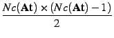 $\displaystyle {\frac{{Nc({\text{\bf {At}}}) \times (Nc({\text{\bf {At}}})-1)}}{{2}}}$